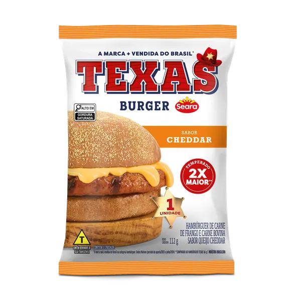 Hambúrguer Texas Burger 112g Misto C/Cheddar