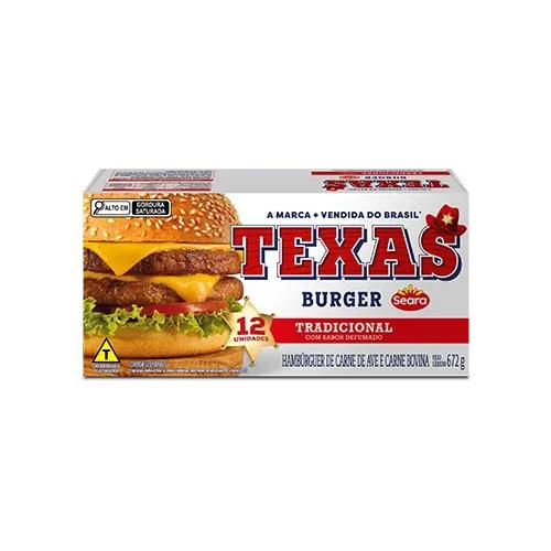 Hambúrguer Texas Burger 672g Misto 12 C/56g
