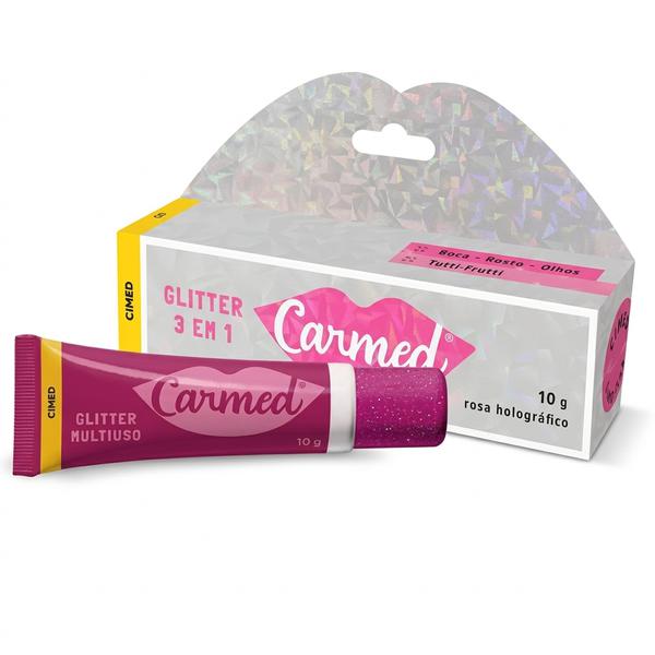 Hidratante Labial Carmed 10g 3 em 1 Rosa Holográfico
