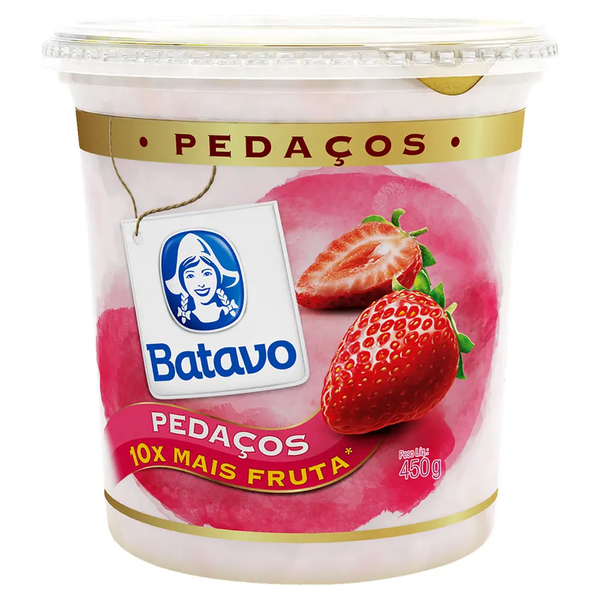 Iogurte Batavo 450g Pedaços Morango