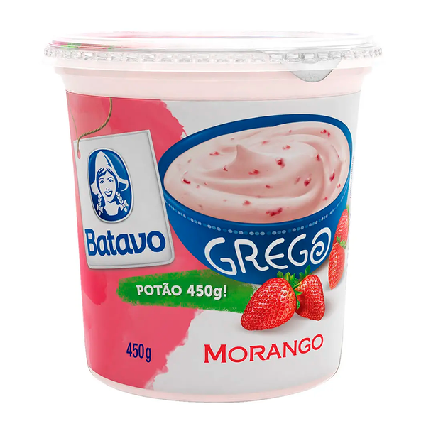 Iogurte Grego Batavo 450g Morango