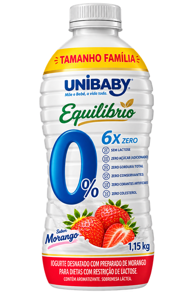 Iogurte Unibaby 6 Zeros 1150g Morango
