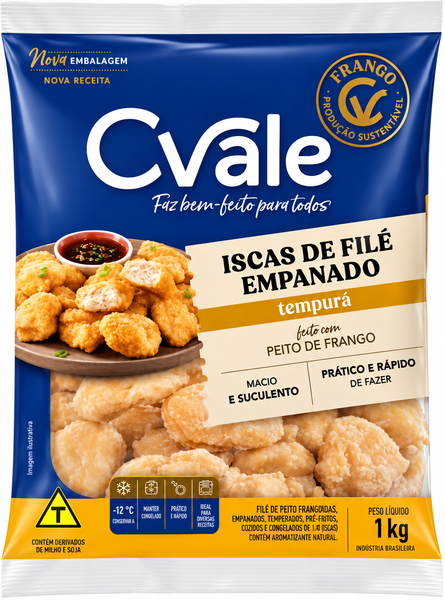 Iscas de Filé de Frango Cvale 1 kg Tempurá