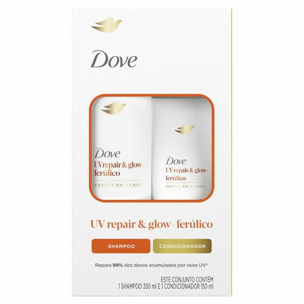 Kit Dove Shampoo 350ml + Condicionador 175ml Uv Repair