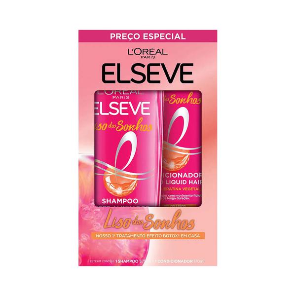 Kit Elseve Shampoo 375ml + Cond. 170ml - Liso dos Sonhos