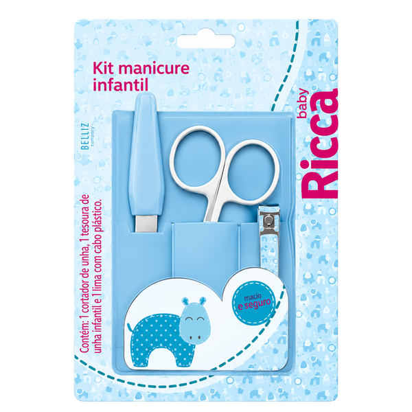 Kit Manucure Ricca Infantil Azul 1088