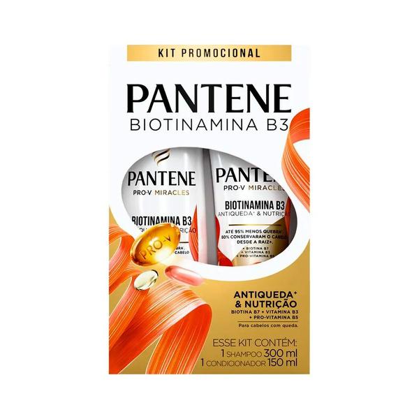 Kit Pantene Shampoo 350ml + Cond 150ml Biotinamina