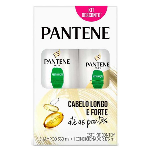 Kit Pantene Shampoo 350ml + Cond.175ml Restauração.