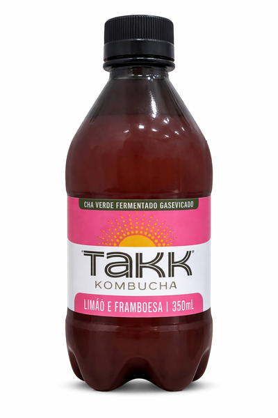 Kombucha Takk 350ml Limão e Framboesa
