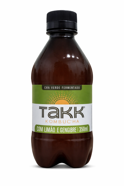 Kombucha Takk 350ml Limão e Gengibre
