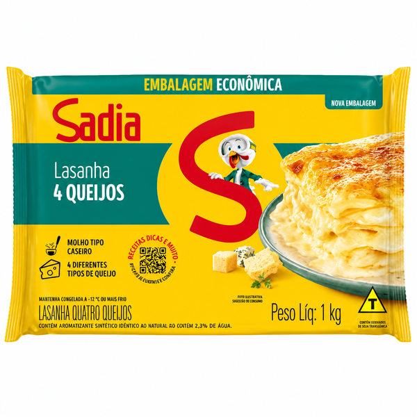 Lasanha Sadia 1kg 4 Queijo