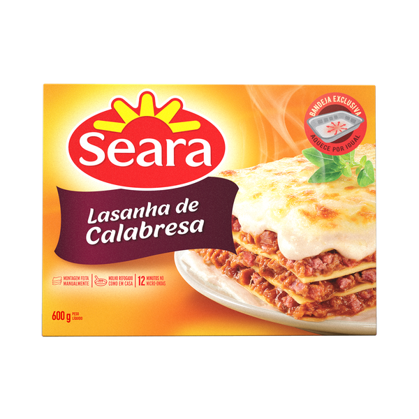 Lasanha Calabresa Seara 600g