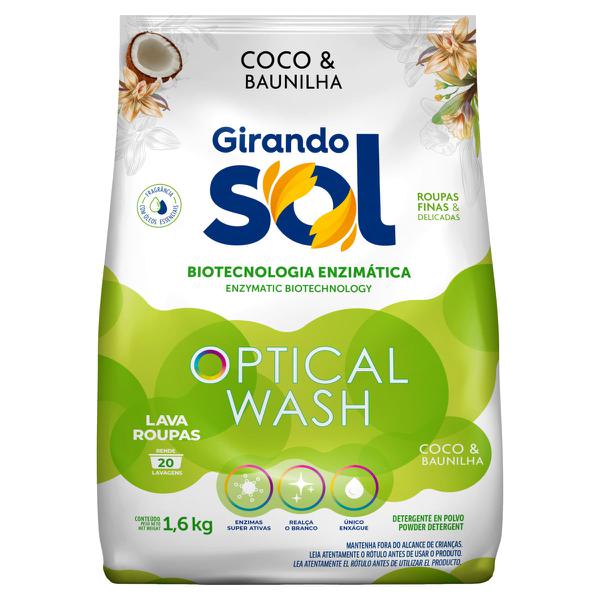 Lava Roupas em Pó Girando Sol 1,6kg Coco e Baunilha
