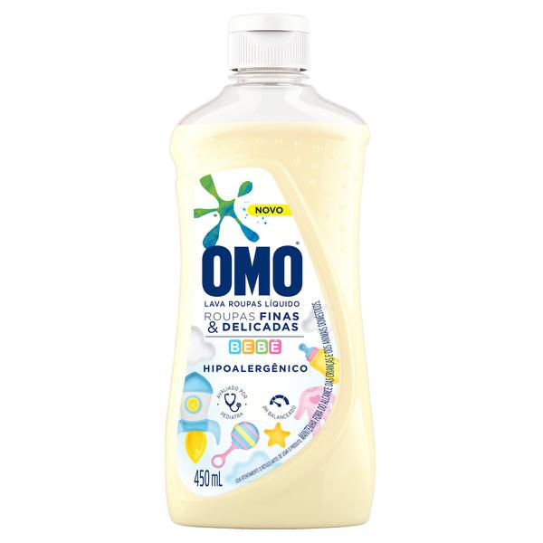 Lava Roupas Líquido Omo 450ml Delicadas Bebê