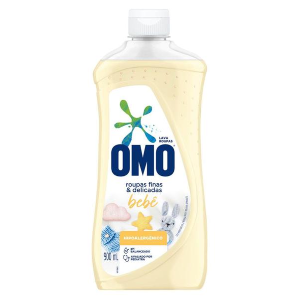 Lava Roupas Líquido Omo 900ml Delicadas Bebê