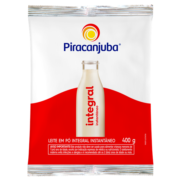 Leite em pó Piracanjuba 400g Sachet Instantâneo