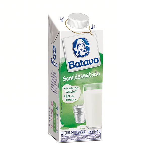 Leite Longa Vida Batavo 1L Semidesnatado