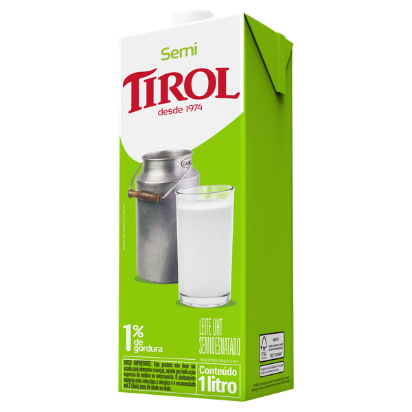 Leite Longa Vida Tirol 1l T. Rosca Semidesnatado