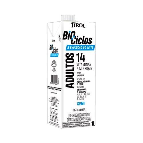 Leite Longa Vida Tirol Bio Ciclos 1l Semidesnatado Zero Lactose
