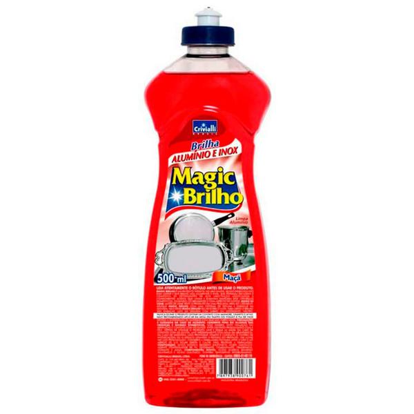 Limpa Alumínio Magic Brilho 500ml Maça