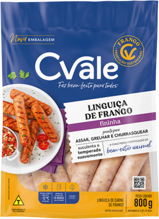 Linguiça de Frango Cvale Congelado 800g