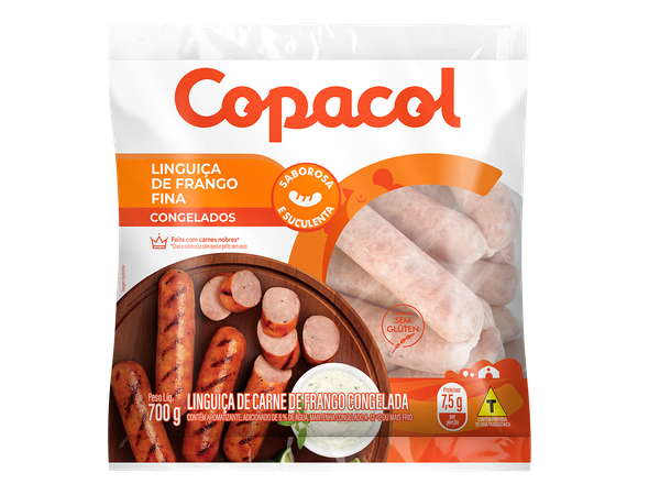 Linguiça Frango Copacol Fina 700g Resfriada