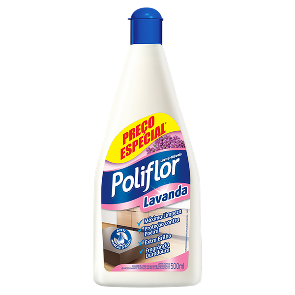 Lustra Móveis Poliflor 500ml Lavanda