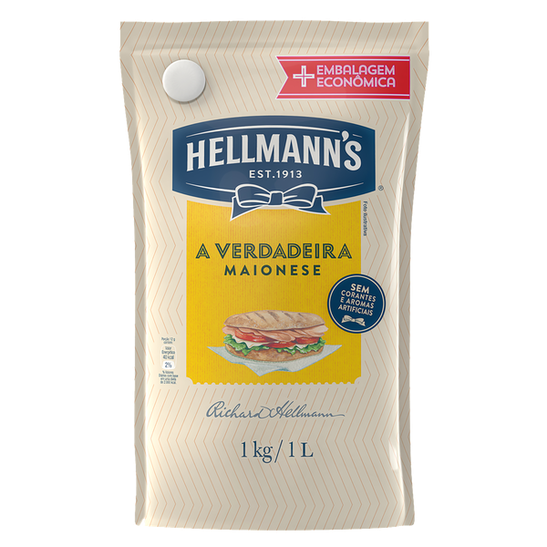 Maionese Hellmanns 1kg C/Bico Dosador