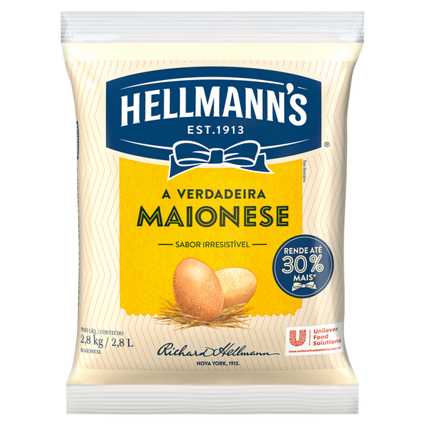 Maionese Hellmanns 2,8kg Bag Tradicional