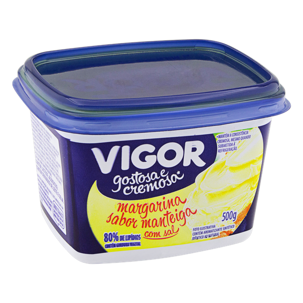 Margarina Vigor Com Sal 500g Sabor Manteiga