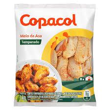 Meio da Asa de Frango Copacol Temperada Congelada1 Kg