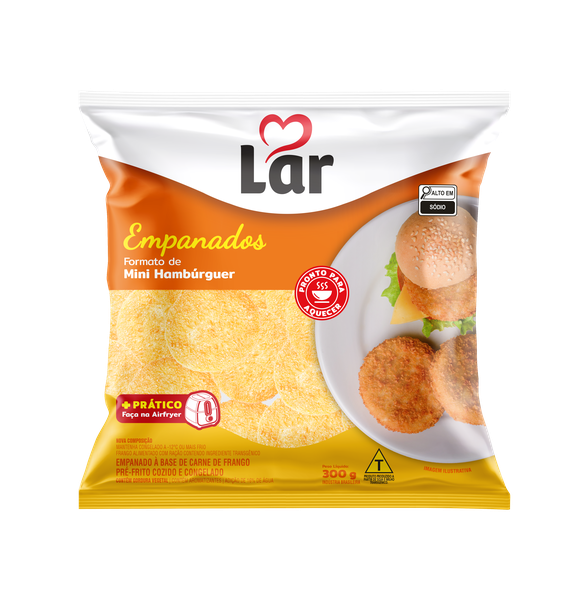 Mini Hamburguer Lar 300g Empanado