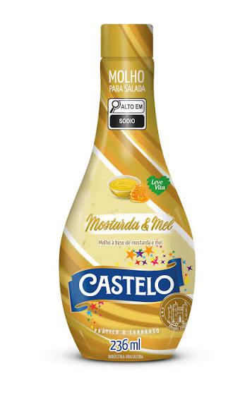 Molho Salada Castelo 236ml Leve Vita Mostarda C/Mel