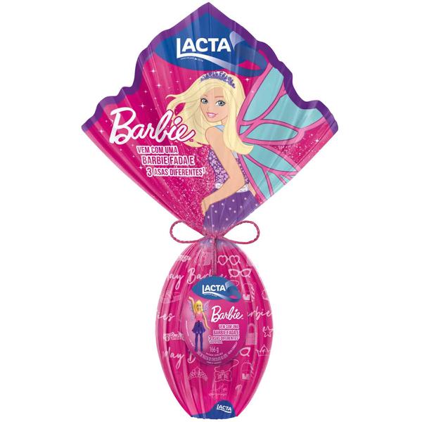 Ovo Barbie ou Hot Wheels Lacta 166g