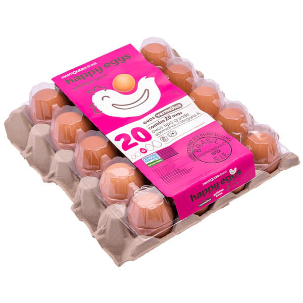 Ovo Vermelho C/20 Happy Eggs