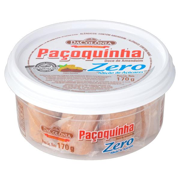 Paçoca Rolha Zero Açúcar Dacolônia 170g