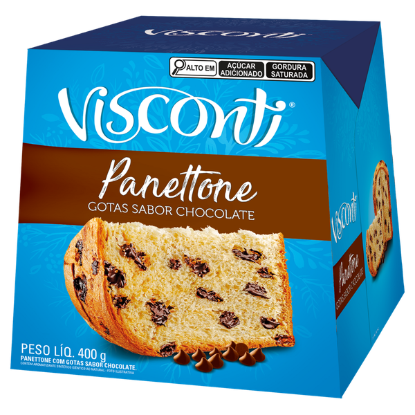 Panetone Visconti 400g Gotas de Chocolate
