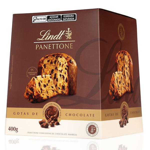 Panettone Lindt 400g Gotas de Chocolate Amargo