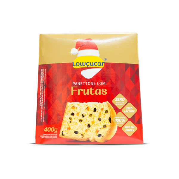 Panettone Lowçucar 400g Zero Açúcar Frutas