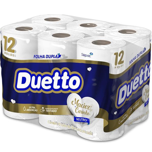 Papel Higiênico Duetto Folha Dupla 30m C/12
