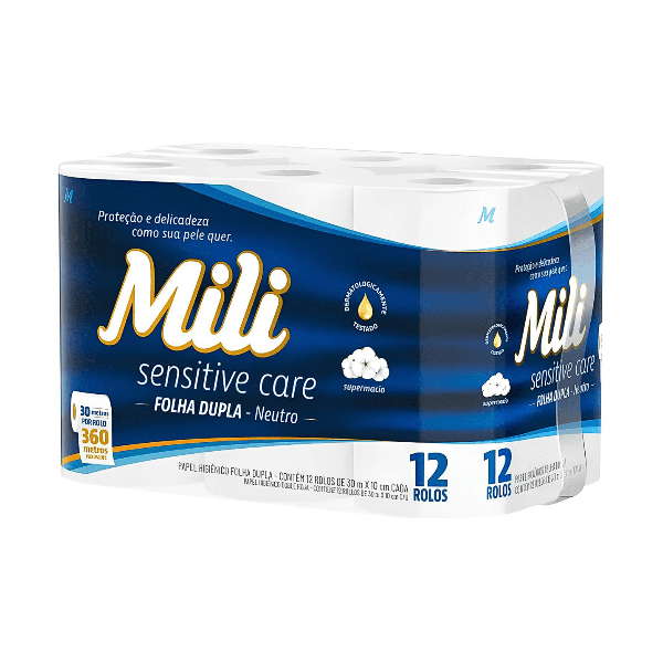 Papel Higiênico Mili Sensitive Folh Dupla 30m
