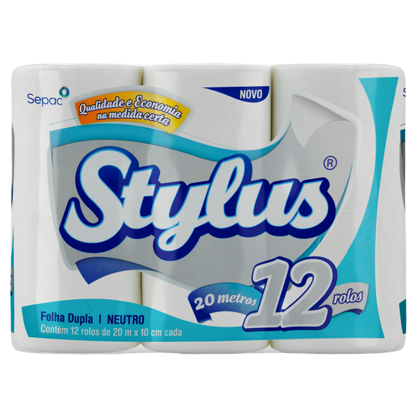 Papel Higiênico Stylus 20m C/12 Dupla