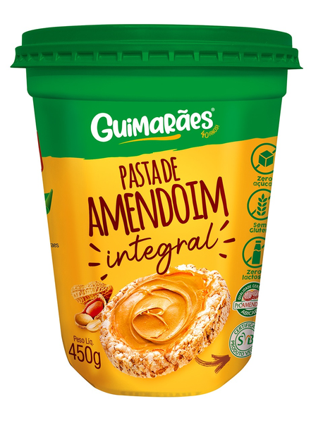 Pasta Amendoim Guimarães 450g Integral Tradicional