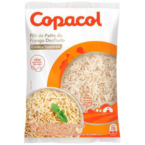 Peito Frango Copacol 2kg Desfiado Temperado