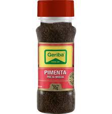 Pimenta Preta Geriba 70g Reino Saleiro Moída Pote