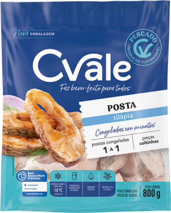 Posta de Tilápia C-Vale 800g Pacote