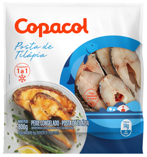 Posta de Tilápia Copacol 800g