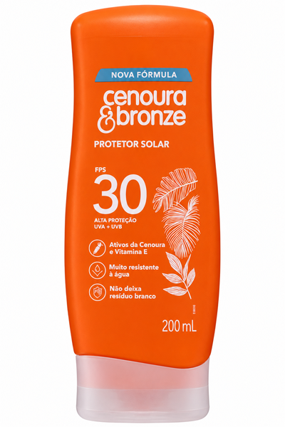 Protetor Solar Cenoura&Bronze Fps 30 200ml