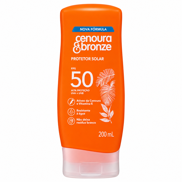 Protetor Solar Cenoura&Bronze Fps 50 200ml