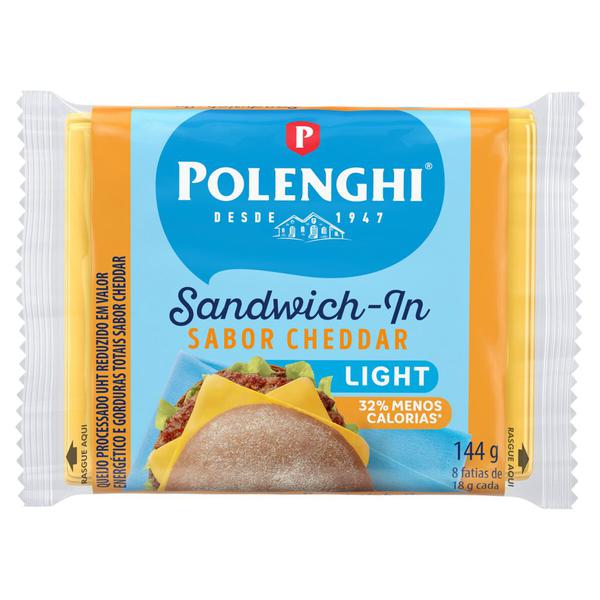 Queijo Polenghi SandwichIn 144g Cheddar Light
